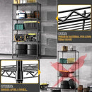 1250 lbs 5 Tier Shelf Metal Storage Shelves Shelving Wire Rack Heavy Duty Closet Organizers for Garage Kitchen Bathroom Laundry Black 13.8" D x 35.4" W x 68.5" H by CozyNest Decor