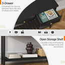 47" Console Table with 3 Drawers, Fluted Narrow Long Entryway Table with Storage Shelf, Accent Table for Entryway, Living Room, Behind Couch, Foyer, Hallway, Office by CozyNest Decor
