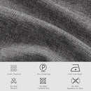 Macochico Pinch Pleated Blackout Curtains 102 Inches Long 100% Blackout Natural Linen Drapes for Bedroom Living Room Windows Farmhouse Burlap Curtains with Tieback 52”Wx102”L Gray 1 Panel by CozyNest Decor