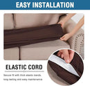H.VERSAILTEX Super Stretch Individual Seat Cushion Covers Sofa Covers Couch Cushion Covers Slipcover Sets Thick Jacquard Textured Twill Fabric (1 Piece Sofa Cushion Cover, Chocolate) by CozyNest Decor