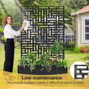 Raised Garden Bed with Trellis and Wheels,73"x47"x16" Metal Raised Garden Bed,Black Modern Metal Planter with Climbing Trellis for Vines & Vegetables