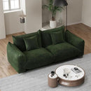Modern Minimalist Chenille Modular Sectional Sofa, Oversized Couch and Loveseat Set with Thick Cushions, Upholstered Sofa for Small Spaces, Living Room, Bedroom, Office, Apartment(Green,75" Loveseat) by CozyNest Decor
