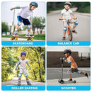 Youth/Kids Knee Pads Elbow Pads Wrist Guards Protective Gear Set for 3-15 Years Child Roller Skates, Skateboard, Cycling, Inline Skating, BMX Bike, Balance Bike, Scooter Riding and Other Outdoor Sports by TinyTreasures Baby Boutique