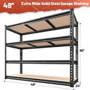 REIBII 48" W Garage Shelving Heavy Duty 2550 LBS Storage Shelves 4 Tier Heavy Duty Shelving, Adjustable Metal Shelves, Industrial Shelf for Garage, Warehouse, Pantry, 48" W x 60" H x 24" D by GreenHaven Gardens