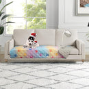 Waterproof Dog Bed Cover 30x70 inch Reversible Pad Reusable Camping Mat for Kids/Pet/Dog/Cat Washable Geometric Embroidery Blanket Patchwork Rainbow Dog Paw Printed+Gray by TinyTreasures Baby Boutique