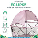 Baby Delight Go with Me Eclipse Deluxe Portable Playard | Playpen | Sun Canopy | Indoor and Outdoor | Ultra Padded Nylon Floor | Canyon Rose by TinyTreasures Baby Boutique