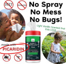 Picaridin Scented Insect Repellent Wipes; 80-ct Picaridin Infused Wipes, 12-hr Proven Protection. Perfect for Children. by TinyTreasures Baby Boutique