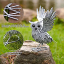 Nacome Owl Garden Decor Metal Yard: Art Outdoor Sculptures & Statues Large Bird Ornaments for Patio Balcony Front Backyard - Gifts for Grandma Mom(Gray) by GreenHaven Gardens