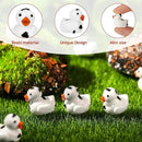 50 Pcs Mini Resin Ducks, Cute Tiny Cow Ducks, Mini Cow Resin Duck Bulk, Fun Cow Print Duck Miniature Duck Figurines, Cow Theme Mini Black White Cow Resin Ducks for Micro Landscape Dollhouse by GreenHaven Gardens