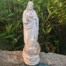 Jesus Statue Outdoor Decor Solar Lights, Religious Garden Statue, Blessed Father Outdoor Figure for Home/Garden Decor, Gift for Men/Father(11.22" H) by GreenHaven Gardens