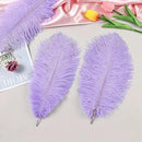 THARAHT Lavender Ostrich Feathers 12pcs Natural Bulk 8-10Inch 20cm-25cm for Crafts Wedding Party Centerpieces Flower Arrangement Easter Gatsbi and Home Decoration Feather by CozyNest Decor