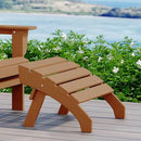 WestinTrends Dylan Outdoor Patio HDPE Adirondack Ottoman Footrest, Teak by CozyNest Decor