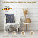 Charlotte Home Furnishings Throw Pillow Covers 16x16 in, Royal Blue Decorative Couch Pillow Covers, Boho Decor European Tapestry Cushion Cases, Living Room Cozy Home Decor, Jacquard Woven Soft Cotton by CozyNest Decor