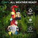 Solar Garden Statue Gnomes Figurine Lights, Dwarf Gardener with Long Hat Hanging Lantern, Outdoor Yard Decorations for Patio Porch Home, Garden Gifts for Women Mum by GreenHaven Gardens