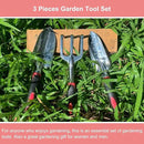 Garden Tool Set, 3PCS Heavy Duty Aluminum Gardening Tools with Soft Non-Slip Ergonomic Handle, Including Hand Trowel, Transplant Trowel and Cultivator Hand Rake for Planting, Digging, Weeding by GreenHaven Gardens
