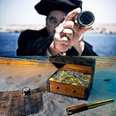 Pirate Monocular Telescope, 25x30 High Powered Zoomable Collapsible Brass Spyglass Handheld Waterproof Telescope Monocular for Bird Watching Hunting Hiking Travelling by TinyTreasures Baby Boutique