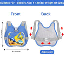 Accmor Toddler Harness Leash + Reflective Anti Lost Wrist Link, Cute Car Kids Back Pack with Hand Strap Collapsible Child Walking Restraint Belt Tether Hold Baby Boys Close For Outdoor Travel by TinyTreasures Baby Boutique