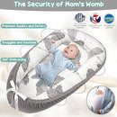 Baby Lounger - Baby Lounger for Newborn 0-24 Months, Breathable, Soft Cotton Baby Nest, Portable Infant Lounger for Home & Travel, Newborn Essentials Gift (Grey Leaf) by TinyTreasures Baby Boutique