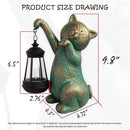JOYBEE Garden Statues Cat with Solar Lantern Outdoor Decor-Cat Solar Figurines Lights Decorations for Patio Yard Lawn Ornaments-Gifts for Birthday Easter Housewarming by GreenHaven Gardens