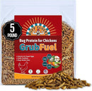 Grub Fuel Black Soldier Fly Larvae for Chickens - Nutrient Packed BSFL, Sustainably Sourced Snack for Poultry, Rich in Protein, Calcium, Fiber, Essential Fatty Acids, USA Grown (5LB) by GreenHaven Gardens