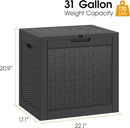 NUNU LAB 31 Gallon Outdoor Storage Box Waterproof,Indoor Outside Deck Box,Backyard Storage Bin For Package Delivery,Garden Tools,Patio Cushions,Pool Accessories,Storage Bench Lockable Lid by GreenHaven Gardens