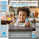 12-Pack Corner Protectors Baby Proof, Furniture Corner and Edge Safety Bumpers, Soft Rubber Foam Cushion Covers, 3M Taped Corner Guards, Baby Child Proofing Pads, Table Corner Protectors, Brown by TinyTreasures Baby Boutique