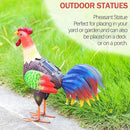 Solar Metal Rooster Animal Lights Decor Metal Chicken Sculpture for Backyard Patio Decor & Lawn OrnamentsGifts10.6inchesH (Rooster) by GreenHaven Gardens