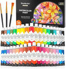 Shuttle Art Watercolor Paint Set, 36 Colors Watercolor Paint in Tubes (12ml Each) with 3 Brushes, Rich Pigment, Easy to Blend, Perfect for Kids, Artists, Beginners, Students by TinyTreasures Baby Boutique