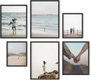 HAUS AND HUES Black Frames for Gallery Wall - Set of 6 Picture Collage Frames for Wall, picture Frame Sets for Wall Collage, Gallery Wall Frame Set (Two 8x10, Two 11x14, Two 12x16 Framed Black) by CozyNest Decor