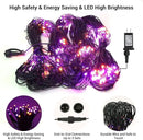 Joomer 12ft x 5ft 360LED Orange Purple Halloween Net Lights Outdoor Mesh lights, 8 Modes Timer Connectable Waterproof Bush Lights Mesh Netting Lights for Halloween Outdoor Decorations (Green Wire) by GreenHaven Gardens