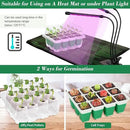 Mckanti 6 Pack Silicone Seed Starter Tray, Reusable Seed Starter Kit with Humidity Adjustable Dome, Lid and Tools for Indoor Seed Germination by GreenHaven Gardens