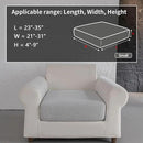 Couch Cushion Covers for Sectional Sofa, Stretch Soft Sofa Slipcovers Washable Wear-Resistant Universal Furniture Protector for Living Room(1 Piece Chair Cover, Light Gray) by CozyNest Decor
