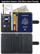 Passport Holder Cover Wallet Travel Essentials Leather Rfid Blocking Case Vacation Luggage Must Haves Travel Accessories for Men Women (120