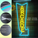 Arcade Neon Sign LED Light Dimmable Gaming Lights for Wall Decor USB Powered Neon Gaming Sign for Game Rooms, Bars and Retro Arcade Decor Gifts for Teenage Boys, Kids by CozyNest Decor
