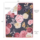 Lambs & Ivy Secret Garden Luxury Floral 3-Piece Cotton Sateen Crib Bedding Set by TinyTreasures Baby Boutique