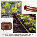 Treela 328 ft Drip Irrigation Hose 1/4 Inch Blank Distribution Tubing Drip Irrigation Tubing Water Hose for Garden Flower Bed Greenhouse Flower Patio Lawn (Brown) by GreenHaven Gardens