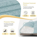 Non Slip Chair Cushions for Dining Chairs Set of 4 Kitchen Chair Cushions 18"x18"x3" Turfted Chair Pads Comfortable and Soft Seat Cushion with Ties, Aqua Blue by CozyNest Decor