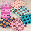 Baby Food Storage 12 x 1.5OZ Silicone Freezer Tray with Lid, Food Grade Silicone Containers for Purees & Vegetables Pink by TinyTreasures Baby Boutique
