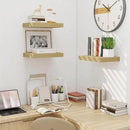 Fun Memories Floating Shelves for Wall - 10 x 16 Floating Shelf - Rustic Wood Storage Shelf - Wall Shelves with Invisible Bracket - 16" Bookshelves for Living Room & Bedroom - Oak - Set of 2 by CozyNest Decor