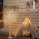 2 Pack 5FT 200LED Christmas Lighted Birch Tree, Timer Function Prelit Artificial Tree Lamp Plug in with Warm White Lights, 2 Modes Twinkling Twig Trees for Indoor Outdoor Party Christmas Decorations by CozyNest Decor