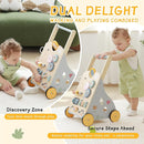Wooden Baby Walker and Push Toy - Adjustable Height, Montessori Learning Activity Center for Boys and Girls, Toddler Push Walker and Development Toy for Kids 1-3 Years by TinyTreasures Baby Boutique