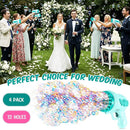 ShinyRelief 4 Pack Wedding Bubble Guns 32 Holes with Light, 4 Bottles Solution, Romantic Bubble Maker for Outdoor Ceremony, Wedding Party Favors, Photo Props, Reception Entertainment (Green) by TinyTreasures Baby Boutique