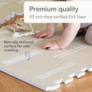 Baby Play Mat for Floor – 6x8ft Old White | Soft Non Toxic Premium EVA Foam Tiles for Tummy Time, Crawling & Playroom – Waterproof Interlocking Floor Mat for Babies & Toddlers by Lillefolk (12 Tiles) by TinyTreasures Baby Boutique