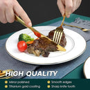 Gold Silverware Set, OGORI 40-Piece Food Grade Stainless Steel Gold Flatware Set, Kitchen Utensil Set Service for 8, Mirror Polished Tableware Cutlery Set for Home and Restaurant, Dishwasher Safe by CozyNest Decor