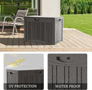45 Gallon Double-Wall Resin Deck Box - Lockable Waterproof Outdoor Storage Box, 515bs Capacity & Doubles as Seating for Patio Furniture - Garden Tools, Pool Accessories (Brown) by CozyNest Decor