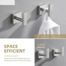 Angle Simple Bathroom Towel Hook 2 Pack, SUS304 Stainless Steel Bath Robe Holder, Modern Coat Hook Wall Mounted, Brushed Nickel by CozyNest Decor