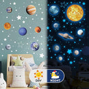 Solar System Wall Decals Glow in The Dark Stars 780 PCS, Glowing Planets Stickers for Ceiling, Nursery Wall Stickers for Bedroom, Kids Room Decorations (Blue) by TinyTreasures Baby Boutique