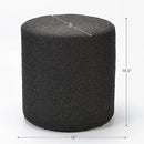 KINWELL 34" Boucle Swivel Barrel Chair with 18" Round Ottoman Set, Fully Assembled Set of Sherpa Accent Chair and Footrest, Modern Comfy Armchair and Footstool for Living Room and Bedroom, Black by CozyNest Decor