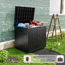 30 Gallon Outdoor Deck Box,Storage Lockable Waterproof Patio Furniture,Garden Tools,Cushions,Pool Accessories Outside Storage Resin Box(Black) by CozyNest Decor