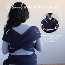Boba Baby Wrap Carrier – Original Baby Sling Carrier for Newborns (7–35 lbs), Soft, Secure, Hands-Free & Ergonomic, Ideal for Comfortable Bonding, New Parents (Navy Blue) by TinyTreasures Baby Boutique